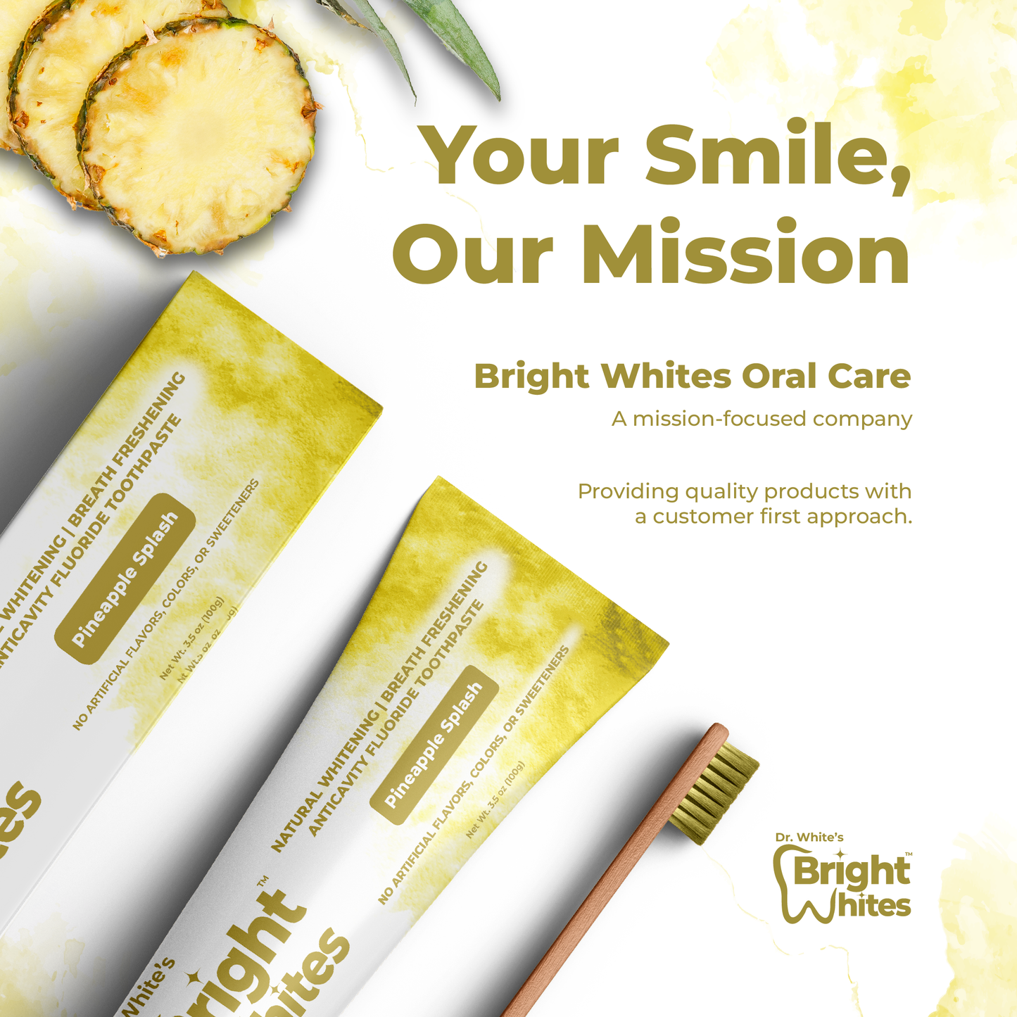 🍍 Dr. White's Bright Whites Pineapple Splash Anticavity Fluoride Toothpaste