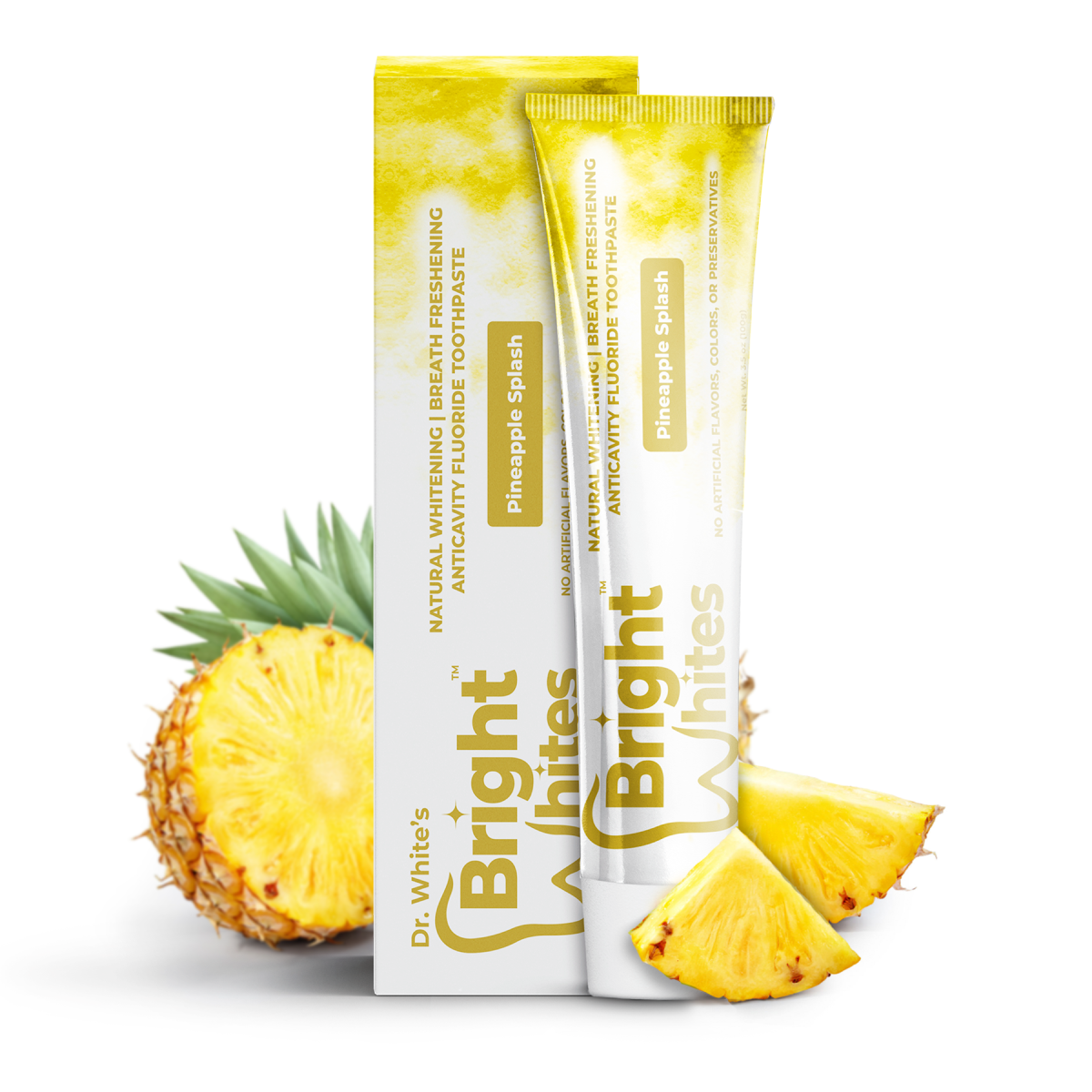 🍍 Dr. White's Bright Whites Pineapple Splash Anticavity Fluoride Toothpaste