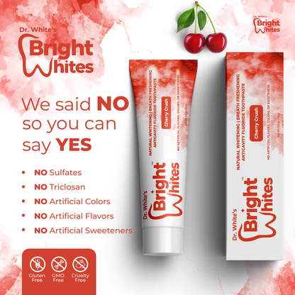 🍒 Dr. White's Bright Whites Cherry Crush Anticavity Fluoride Toothpaste