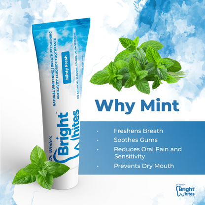 🌿 Dr. White's Bright Whites Minty Fresh Anticavity Fluoride Toothpaste