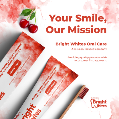 🍒 Dr. White's Bright Whites Cherry Crush Anticavity Fluoride Toothpaste