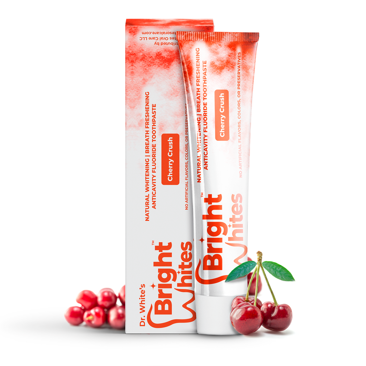 🍒 Dr. White's Bright Whites Cherry Crush Anticavity Fluoride Toothpaste